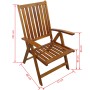 Garten-Essgruppe 7-teilig aus massivem Akazienholz von vidaXL, Gartensets - Ref: Foro24-42611, Preis: 542,00 €, Rabatt: %