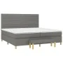 Box spring bed with dark gray fabric mattress 200x200 cm by , Beds and slatted bases - Ref: Foro24-3137262, Price: 730,11 €, ...