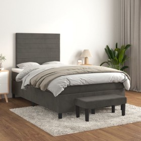 Boxspringbett mit dunkelgrauer Samtmatratze 120x200 cm von , Betten und Lattenroste - Ref: Foro24-3137894, Preis: 421,84 €, R...