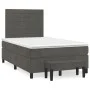 Box spring bed with dark gray velvet mattress 120x200 cm by , Beds and slatted bases - Ref: Foro24-3137894, Price: 405,94 €, ...
