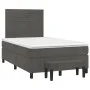 Box spring bed with dark gray velvet mattress 120x200 cm by , Beds and slatted bases - Ref: Foro24-3137894, Price: 405,94 €, ...