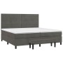 Box spring bed with dark gray velvet mattress 200x200 cm by , Beds and slatted bases - Ref: Foro24-3137924, Price: 685,20 €, ...