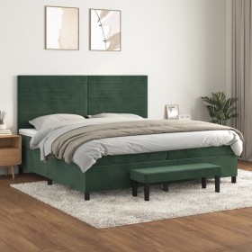 Boxspringbett mit dunkelgrüner Samtmatratze 200x200 cm von , Betten und Lattenroste - Ref: Foro24-3137926, Preis: 805,42 €, R...