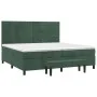 Box spring bed with dark green velvet mattress 200x200 cm by , Beds and slatted bases - Ref: Foro24-3137926, Price: 791,87 €,...