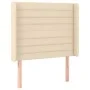 Box spring bed mattress and LED lights cream fabric 100x200 cm by , Beds and slatted bases - Ref: Foro24-3138938, Price: 364,...