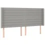 Box spring bed mattress and LED lights light gray fabric 180x200 cm by , Beds and slatted bases - Ref: Foro24-3138973, Price:...