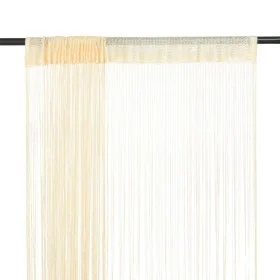 Fringe curtains 2 pieces 140x250 cm cream by vidaXL, Curtains and curtains - Ref: Foro24-132403, Price: 14,62 €, Discount: %