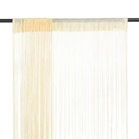Fringe curtains 2 pieces 140x250 cm cream by vidaXL, Curtains and curtains - Ref: Foro24-132403, Price: 14,62 €, Discount: %