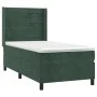 Box spring bed with mattress and LED dark green velvet 100x200cm by , Beds and slatted bases - Ref: Foro24-3139610, Price: 37...