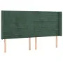 Box spring bed with mattress and LED dark green velvet 200x200cm by , Beds and slatted bases - Ref: Foro24-3139646, Price: 70...