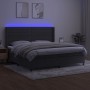 Box spring bed with mattress and LED dark gray velvet 200x200 cm by , Beds and slatted bases - Ref: Foro24-3139644, Price: 60...
