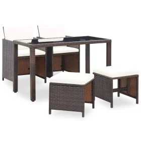 5-piece garden dining set and brown synthetic rattan cushions by vidaXL, Garden sets - Ref: Foro24-42525, Price: 321,52 €, Di...