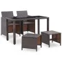 5-piece garden dining set and brown synthetic rattan cushions by vidaXL, Garden sets - Ref: Foro24-42525, Price: 321,52 €, Di...