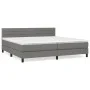 Box spring bed with dark gray fabric mattress 200x200 cm by , Beds and slatted bases - Ref: Foro24-3140162, Price: 573,83 €, ...