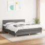 Cama box spring con colchón tela gris oscuro 180x200 cm de , Camas y somieres - Ref: Foro24-3140714, Precio: 574,87 €, Descue...
