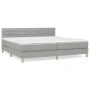 Box spring bed with light gray fabric mattress 200x200 cm by , Beds and slatted bases - Ref: Foro24-3140721, Price: 566,12 €,...