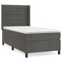 Box spring bed with dark gray velvet mattress 100x200 cm by , Beds and slatted bases - Ref: Foro24-3132724, Price: 343,31 €, ...
