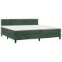 Box spring bed with dark green velvet mattress 200x200 cm by , Beds and slatted bases - Ref: Foro24-3141386, Price: 602,05 €,...