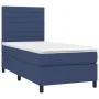 Box spring bed with blue fabric mattress 90x190 cm by , Beds and slatted bases - Ref: Foro24-3141823, Price: 332,25 €, Discou...