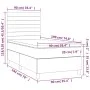 Box spring bed with blue fabric mattress 90x190 cm by , Beds and slatted bases - Ref: Foro24-3141823, Price: 332,25 €, Discou...