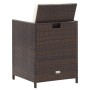 Set comedor de jardín 5 piezas y cojines ratán sintético marrón de vidaXL, Conjuntos de jardín - Ref: Foro24-42525, Precio: 3...