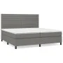 Box spring bed with dark gray fabric mattress 200x200 cm by , Beds and slatted bases - Ref: Foro24-3141882, Price: 658,06 €, ...