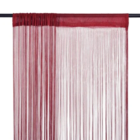 Fransenvorhänge 2 Stück 100x250 cm Burgunderrot von vidaXL, Vorhänge und Gardinen - Ref: Foro24-132408, Preis: 17,94 €, Rabat...