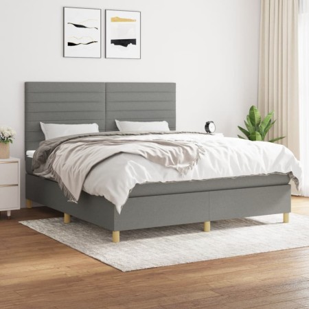Boxspringbett mit dunkelgrauer Stoffmatratze 180x200 cm von , Betten und Lattenroste - Ref: Foro24-3142434, Preis: 607,83 €, ...