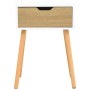 Nachttisch aus weißem und Sonoma-Holzwerkstoff, 40 x 40 x 56 cm von vidaXL, Nachttische - Ref: Foro24-326805, Preis: 70,06 €,...