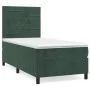 Box spring bed with dark green velvet mattress 100x200 cm by , Beds and slatted bases - Ref: Foro24-3143070, Price: 343,99 €,...