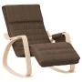 Silla mecedora de tela marrón oscuro de , Mecedoras - Ref: Foro24-351078, Precio: 149,68 €, Descuento: %
