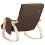 Silla mecedora de tela marrón oscuro de , Mecedoras - Ref: Foro24-351078, Precio: 149,68 €, Descuento: %