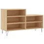 Mueble zapatero madera contrachapada roble Sonoma 102x36x60 cm de , Zapateros y organizadores de calzado - Ref: Foro24-831391...