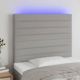 Kopfteil mit LED-Leuchten aus hellgrauem Stoff 90x5x118/128 cm von , Kopf- und Fußteile - Ref: Foro24-3122546, Preis: 66,48 €...