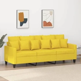 Sofá de 3 plazas de tela amarillo claro 180 cm by , Sofas - Ref: Foro24-359280, Price: 251,86 €, Discount: %