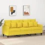 Sofá de 3 plazas de tela amarillo claro 180 cm by , Sofas - Ref: Foro24-359280, Price: 251,86 €, Discount: %