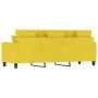 Sofá de 3 plazas de tela amarillo claro 180 cm by , Sofas - Ref: Foro24-359280, Price: 251,86 €, Discount: %