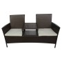 2-seater garden sofa with brown synthetic rattan table by vidaXL, garden benches - Ref: Foro24-42843, Price: 208,50 €, Discou...