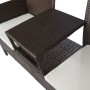 Sofá de jardín de 2 plazas con mesita ratán sintético marrón de vidaXL, Bancos de jardín - Ref: Foro24-42843, Precio: 206,66 ...