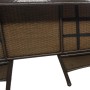 2-Sitzer-Gartensofa mit braunem synthetischem Rattantisch von vidaXL, Gartenbänke - Ref: Foro24-42843, Preis: 206,66 €, Rabat...