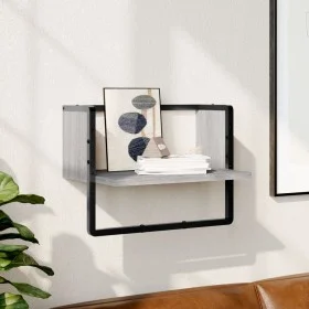Wandregal mit grauer Sonoma-Stange 40x25x30 cm von , Regale und Regale - Ref: Foro24-836286, Preis: 16,59 €, Rabatt: %
