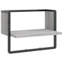 Wandregal mit grauer Sonoma-Stange 40x25x30 cm von , Regale und Regale - Ref: Foro24-836286, Preis: 16,81 €, Rabatt: %