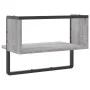Estante de pared con barra gris Sonoma 40x25x30 cm de , Estantes y estanterías - Ref: Foro24-836286, Precio: 16,59 €, Descuen...