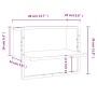 Estante de pared con barra gris Sonoma 40x25x30 cm