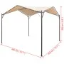 Beige steel 4x4 m gazebo by vidaXL, Tents and gazebos - Ref: Foro24-43167, Price: 235,67 €, Discount: %