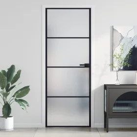 Innentür, dünn, schwarz, Glas und Aluminium, 76x201,5 cm. von , Türen für zu Hause - Ref: Foro24-155117, Preis: 216,54 €, Rab...