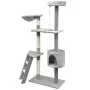 Rascador para gatos con poste rascador de sisal 150 cm gris de vidaXL, Mobiliario para gatos - Ref: Foro24-170485, Precio: 59...