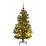 Árbol de Navidad artificial con bisagras 150 LED y bolas 150 cm