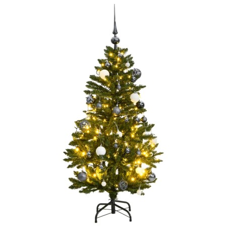 Árbol de Navidad artificial con bisagras 150 LED y bolas 150 cm