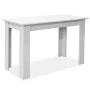 Dining table and benches 3 pieces white plywood by vidaXL, Furniture sets for kitchens and dining rooms - Ref: Foro24-244865,...